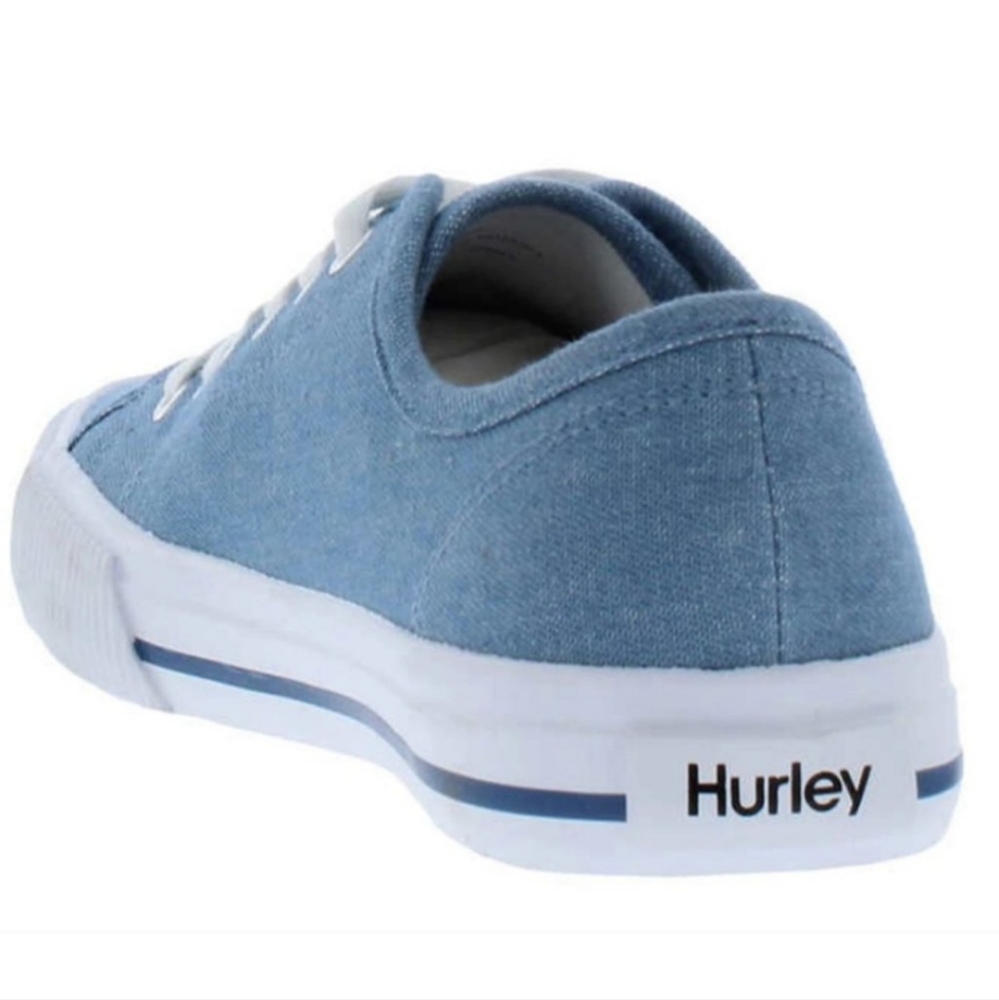 Hurley Women Lace Up Casual Sneakers Carrie Chambray Blue Canvas Fabric … - Picture 10 of 11